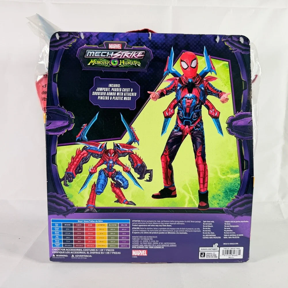 Marvel Spider-Man Mech Strike Costume Kids Large 10-12 Jazwares
